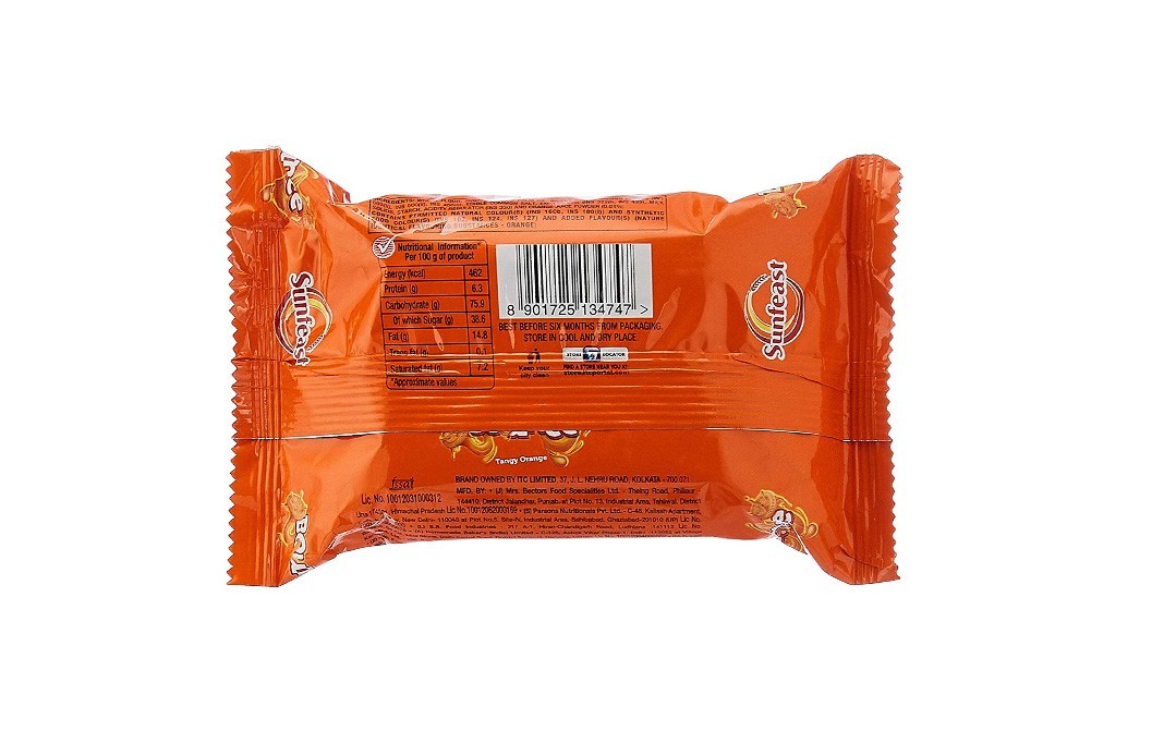 Sunfeast Bounce Tangy Orange   Pack  82 grams